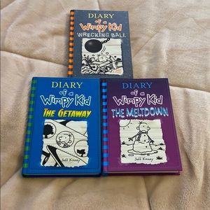 3 books of Diary of a Wimpy Kid.